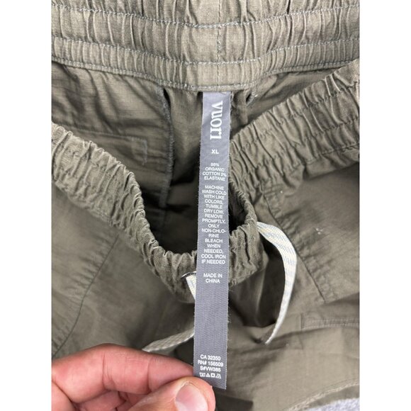 Vuori Shorts Womens XL Olive Green Drawstring Raw Hem Pockets Athleisure SWS6563 - Picture 2 of 5